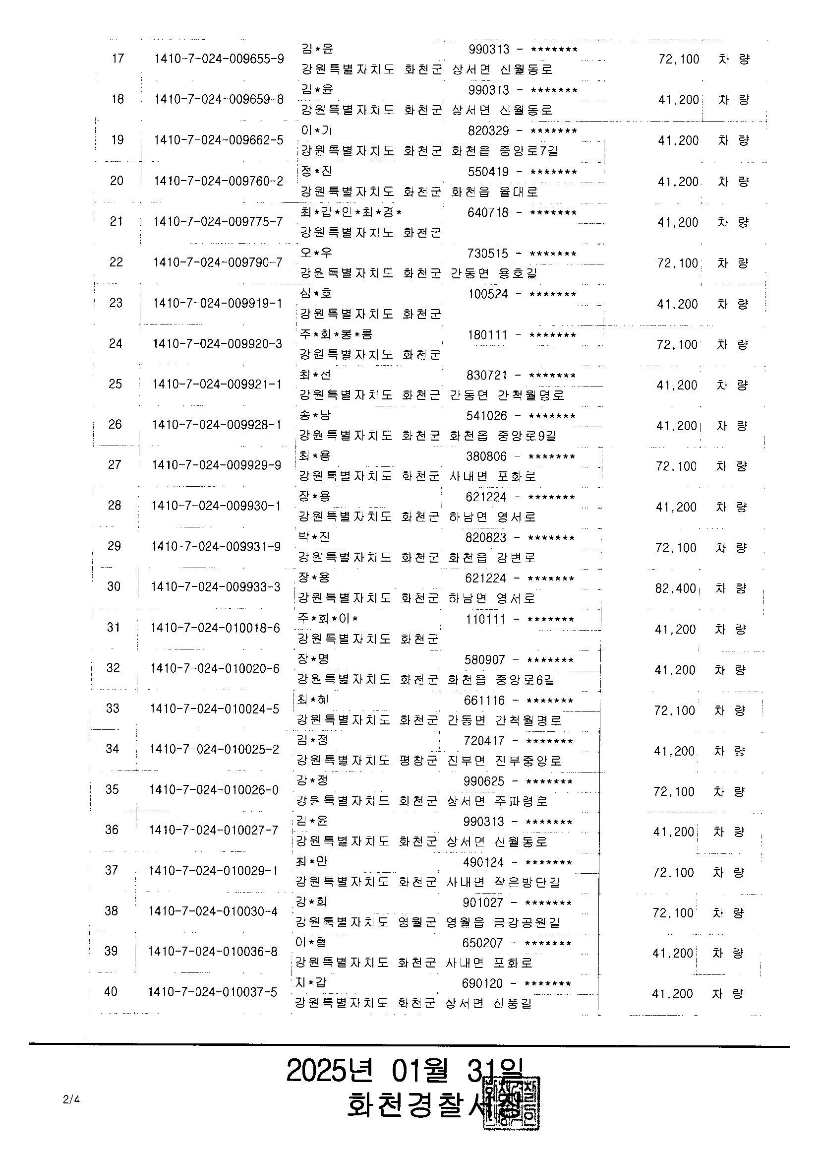 체납과태료 관련 압류 공고-과태료체납2